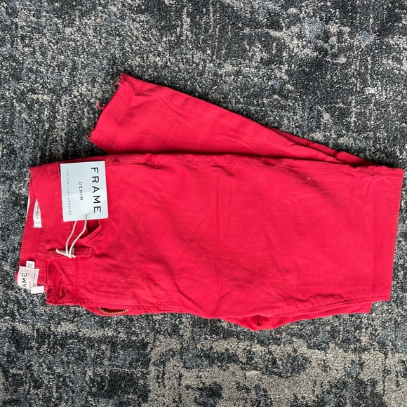 NWT Frame denim le high skinny jeans color vintage red, size 28 - Picture 4 of 6